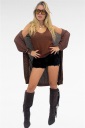 cardigan lungo traforato mesh